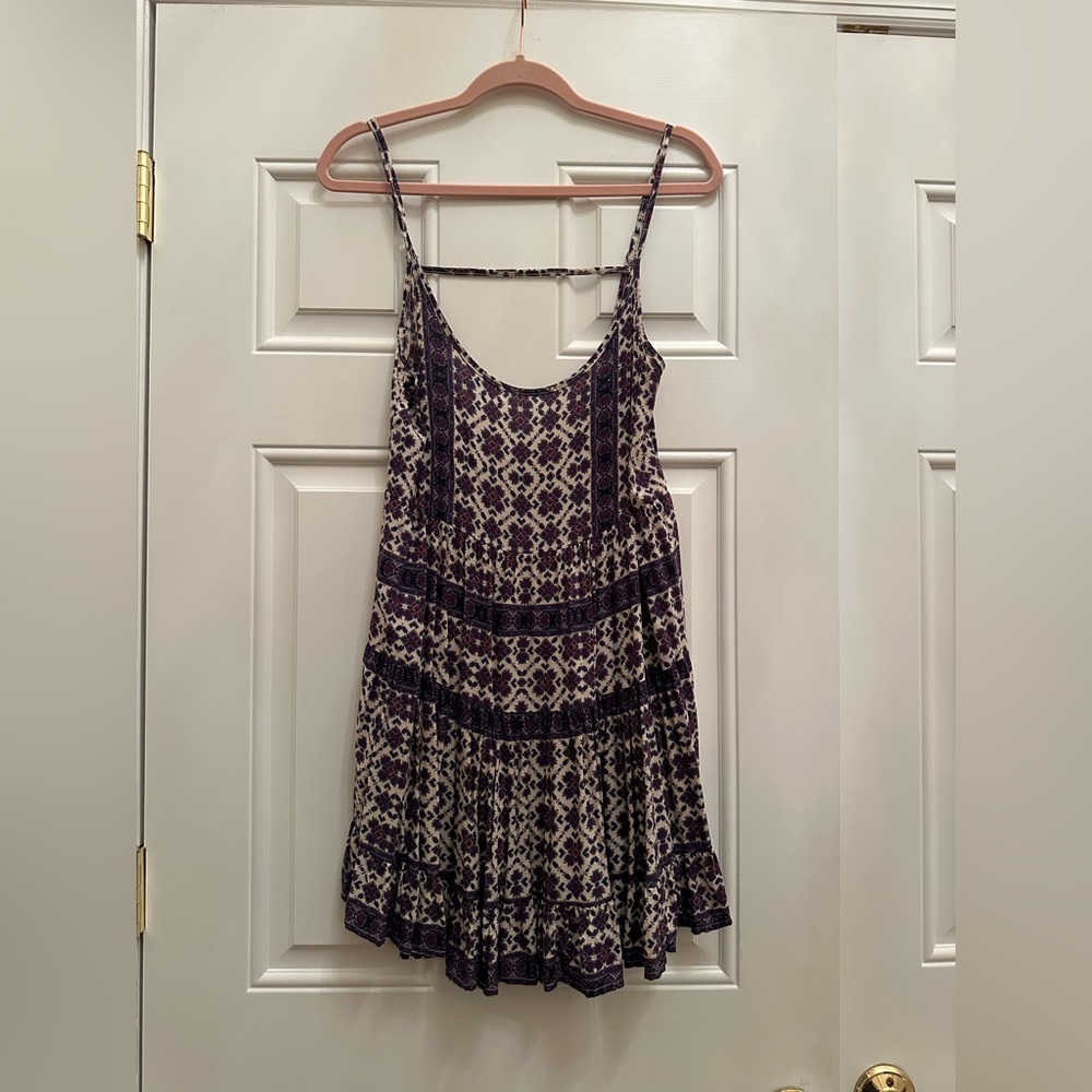 Brandy Melville purple printed mini dress size small